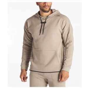 UNRL High Street Hoodie SMALL FLAW Mens  Size Small  Khaki Pullover Sweatshirt